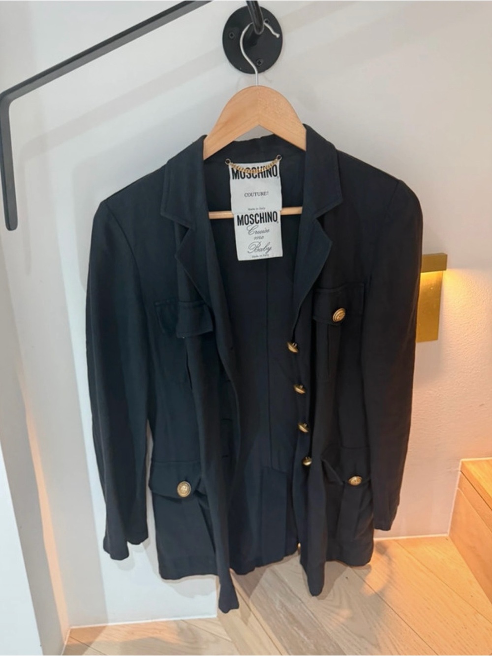 Moschino couture safari linen Blazer Jacket